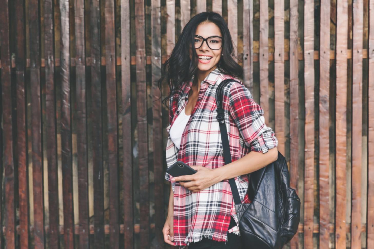 Student reviewing financial statement documents